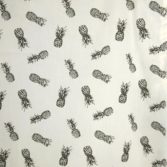 Level Ten -White Pineapple Print Men's Shirt - Size M - Picture 4 of 6